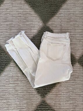 Scoop NYC Cream High-Rise Skinny Jeans